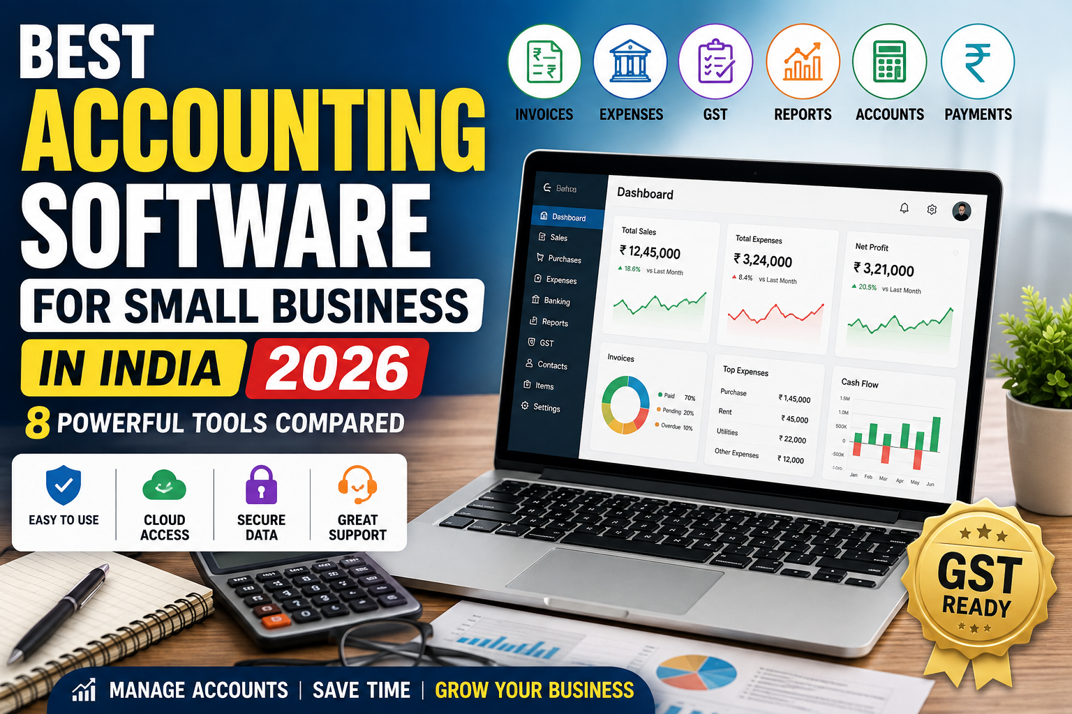 Best Accounting Software for Small Business in India 2026: 8 Powerful & Reliable Tools